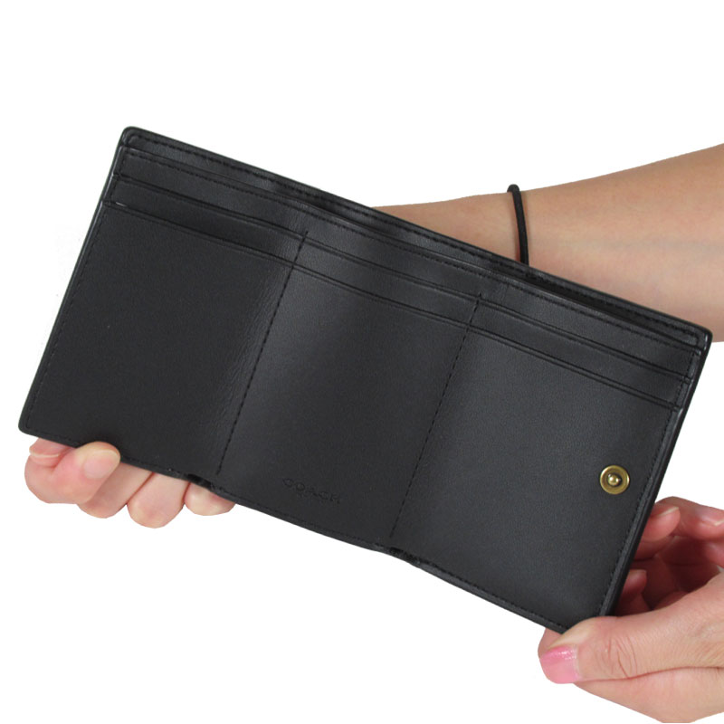 楽天市場】COACH コーチ Leather Essential Mini Trifold Wallet CM437