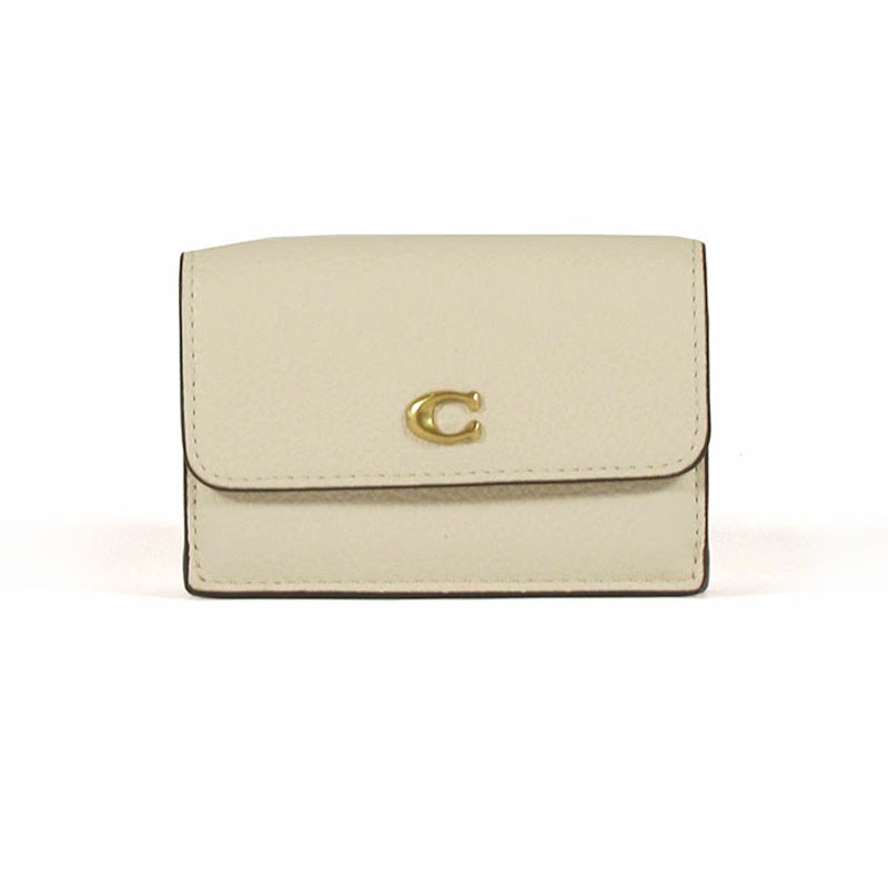楽天市場】COACH コーチ Leather Essential Mini Trifold Wallet CM437