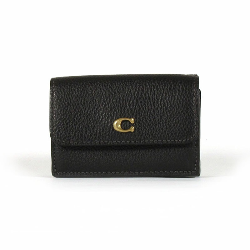 楽天市場】COACH コーチ Leather Essential Mini Trifold Wallet CM437