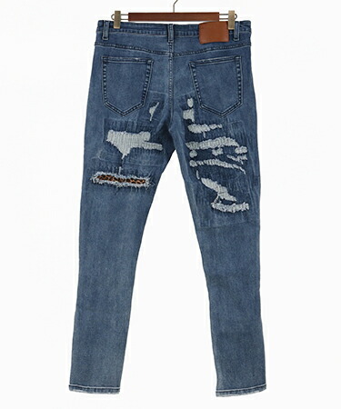 楽天市場】【GLIMCLAP(グリムクラップ)】Distressed denim pants