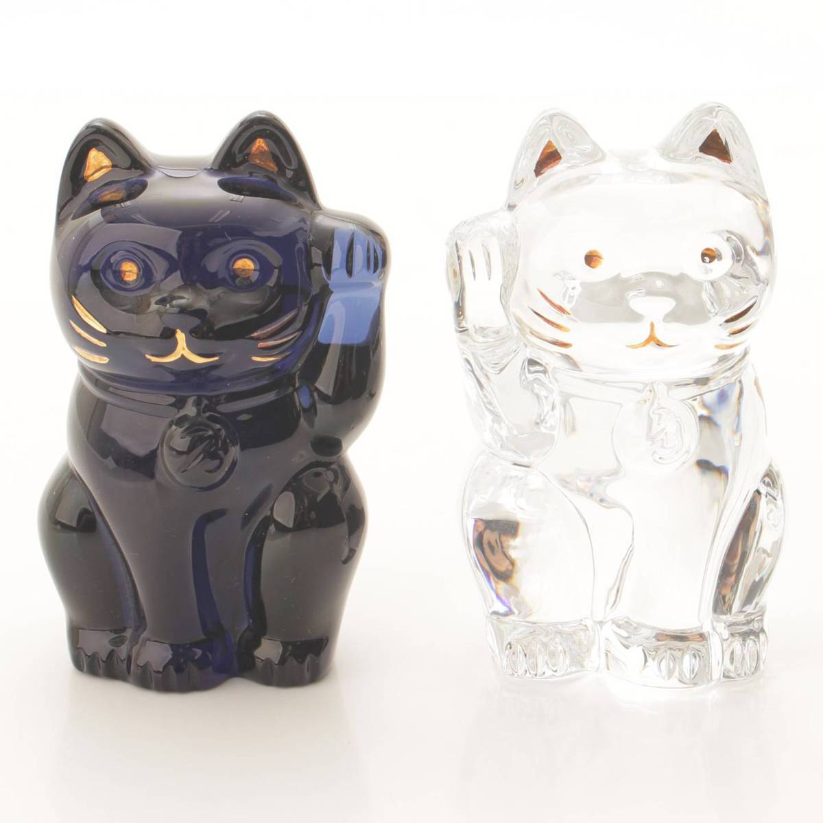 楽天市場】【バカラ】BACCARAT 招き猫 2体セット オブジェ クリスタル