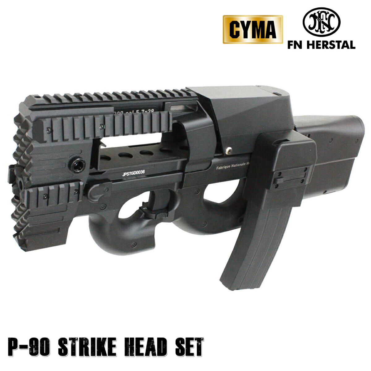 楽天市場】【本体セット】CYMA P-90 電動ガン【Strike Headカスタム