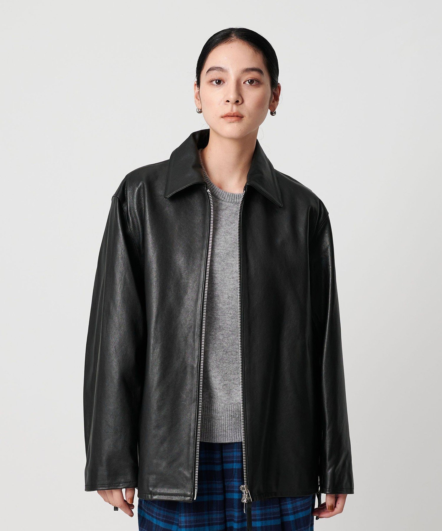 BEAUTY&YOUTH UNITED ARROWS｜シープレザー フロントジップ ジャケット
