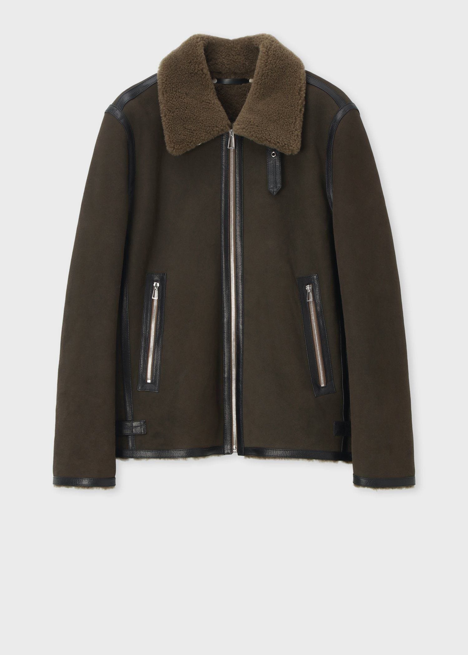 Paul Smith｜コンビテクスチャー ムートンレザー ブルゾン | Rakuten