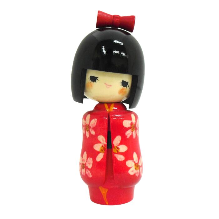 白峯 作 創作こけし 大きいサイズ レトロ 梅童 青 赤 ペア2体セット 白