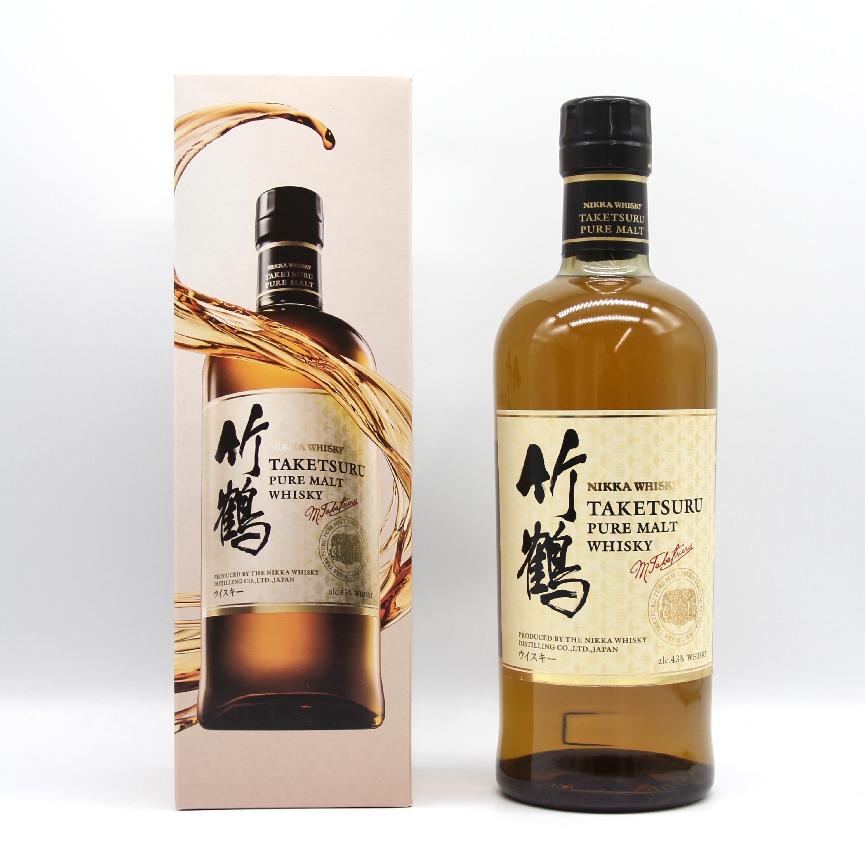 楽天市場】ニッカ ウイスキー ピュアモルト 竹鶴 新ボトル 43% 700ml