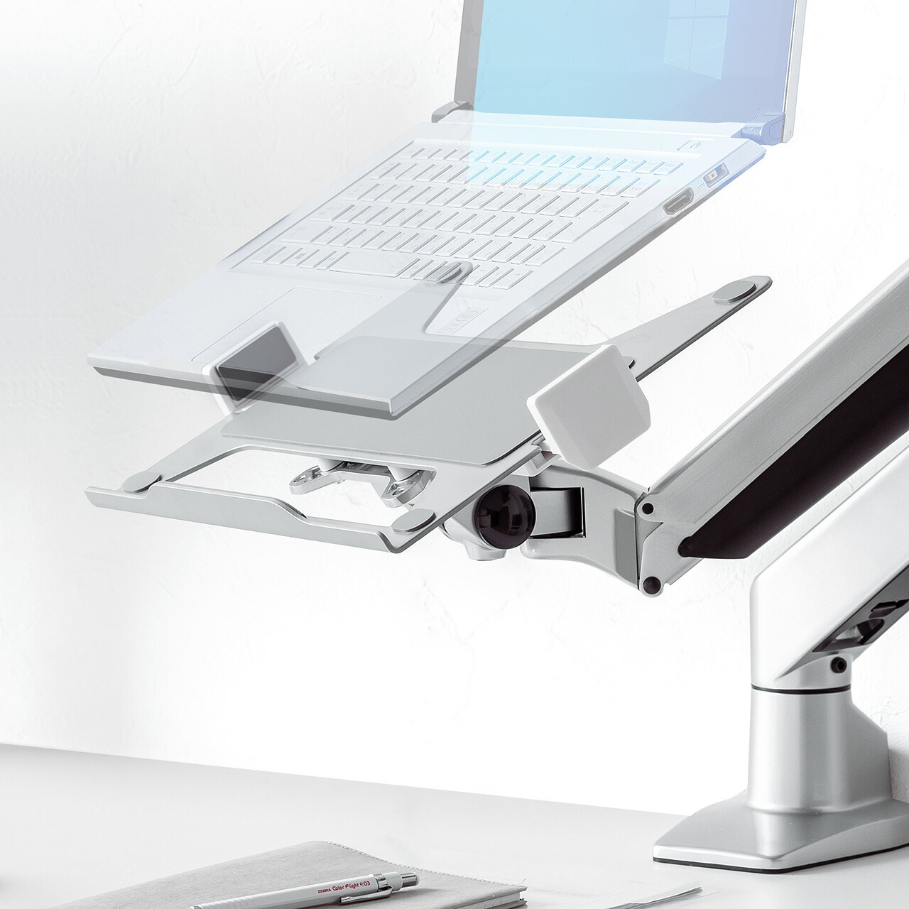 楽天市場】ノートパソコントレー モニターアーム用 タブレットホルダー