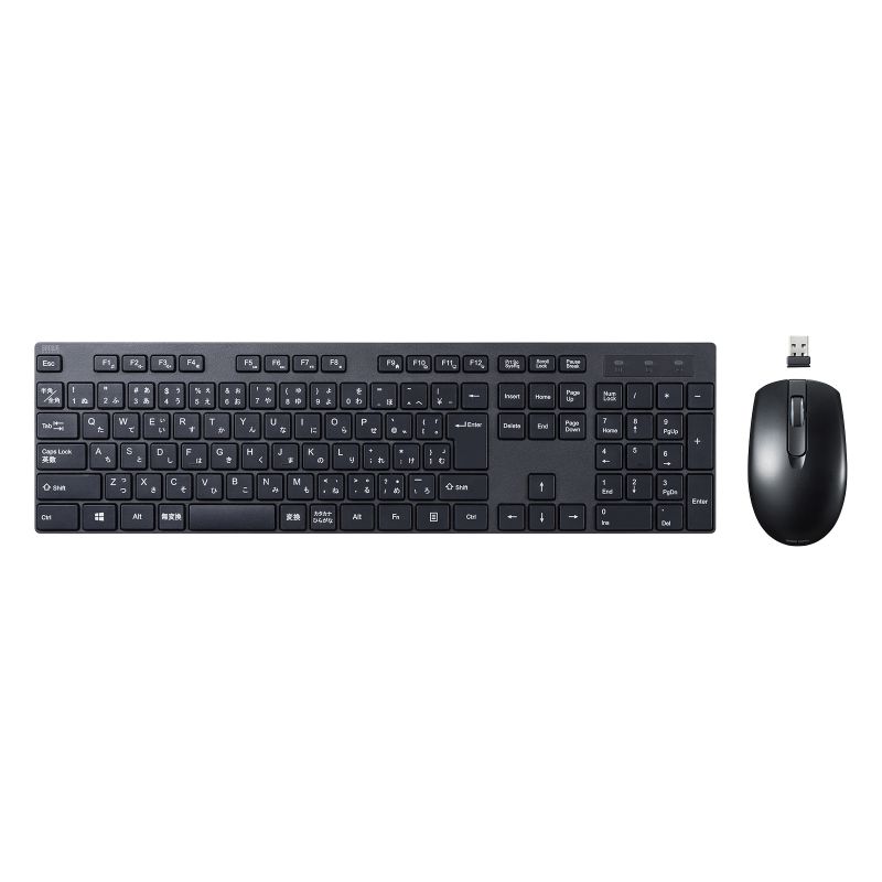 楽天市場】ワイヤレスキーボード マウスセット 無線 2.4GHz テンキー付