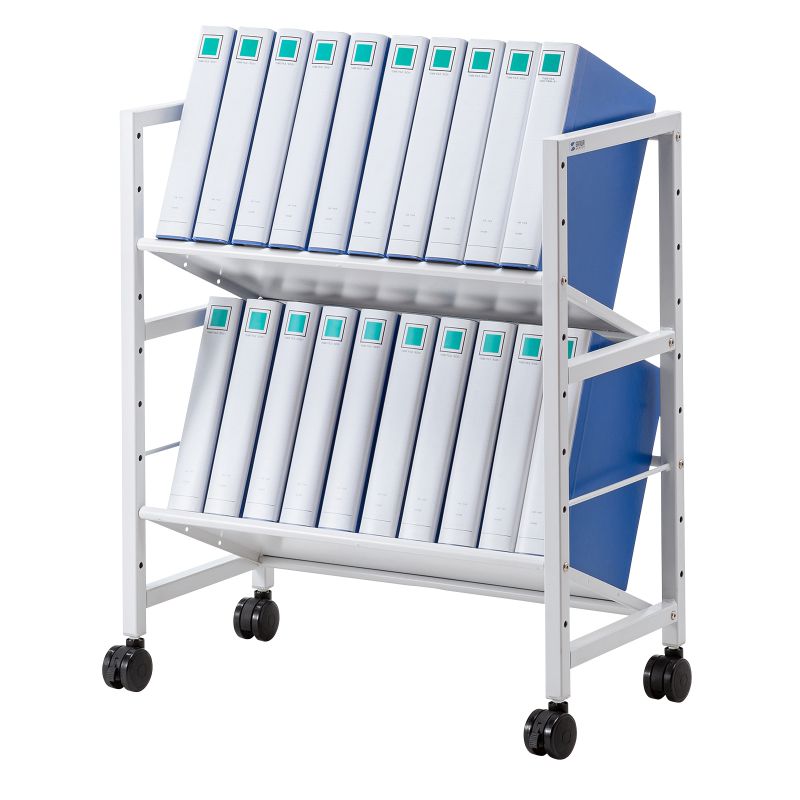 楽天市場】高耐荷重ワゴン 2段 キャスター付 耐荷重80kg 傾斜棚