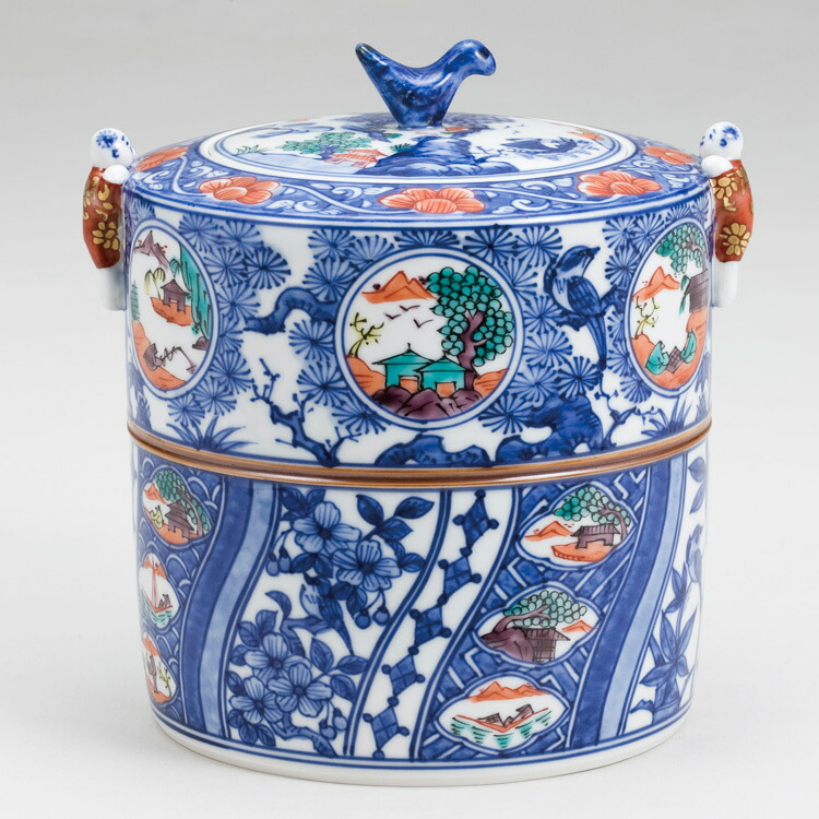 楽天市場】茶道具 茶道 水指 色絵 二閑人水指 高野昭阿弥 ギフト 通販