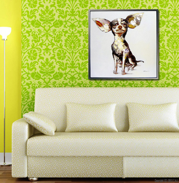 絵画 オイルペイントアート ベストフレンド 油絵 犬 猫 ダルメシアン