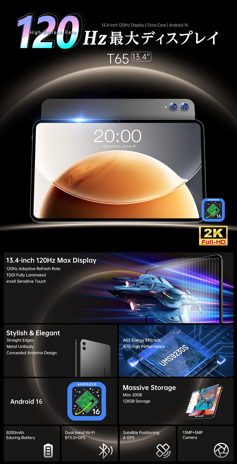 楽天市場】【特大10000円クーポン】Android16＼大画面13.4インチ