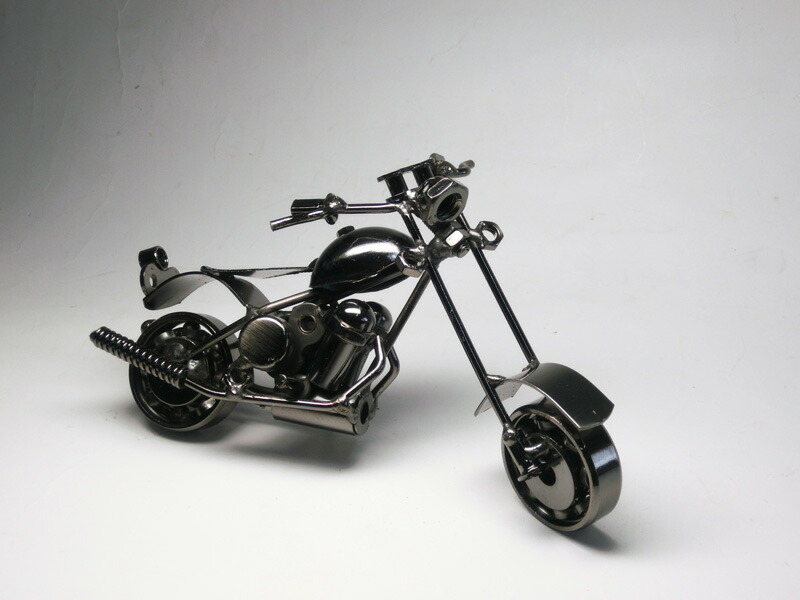 楽天市場】アンティーク調 アメリカンバイク (ガンメタリック) 全長約