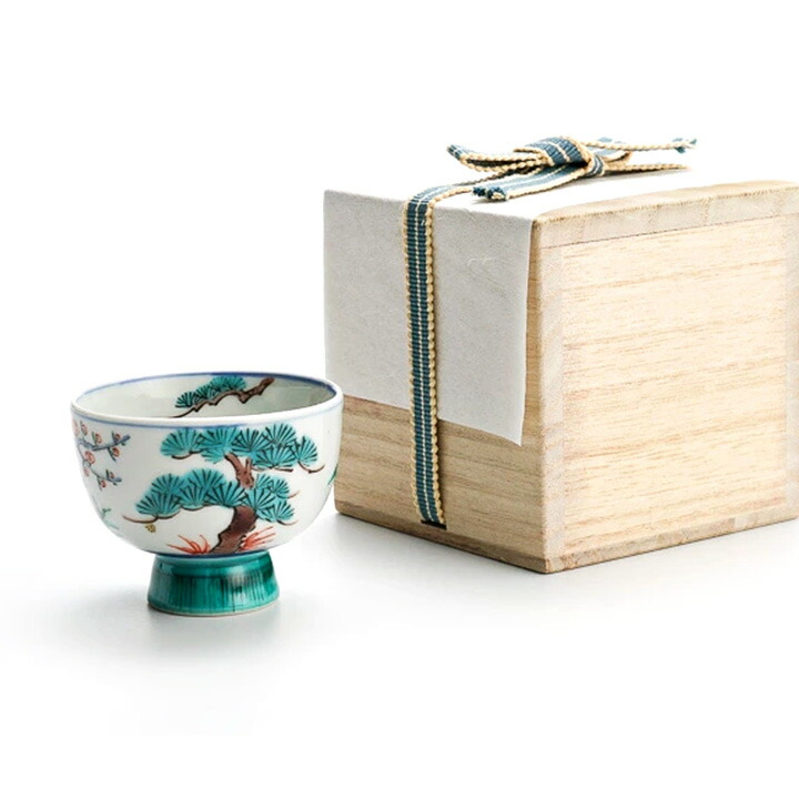 楽天市場】九谷焼 ぐい呑 松竹梅/三ツ井為吉 | 桐箱入り 和食器 酒器