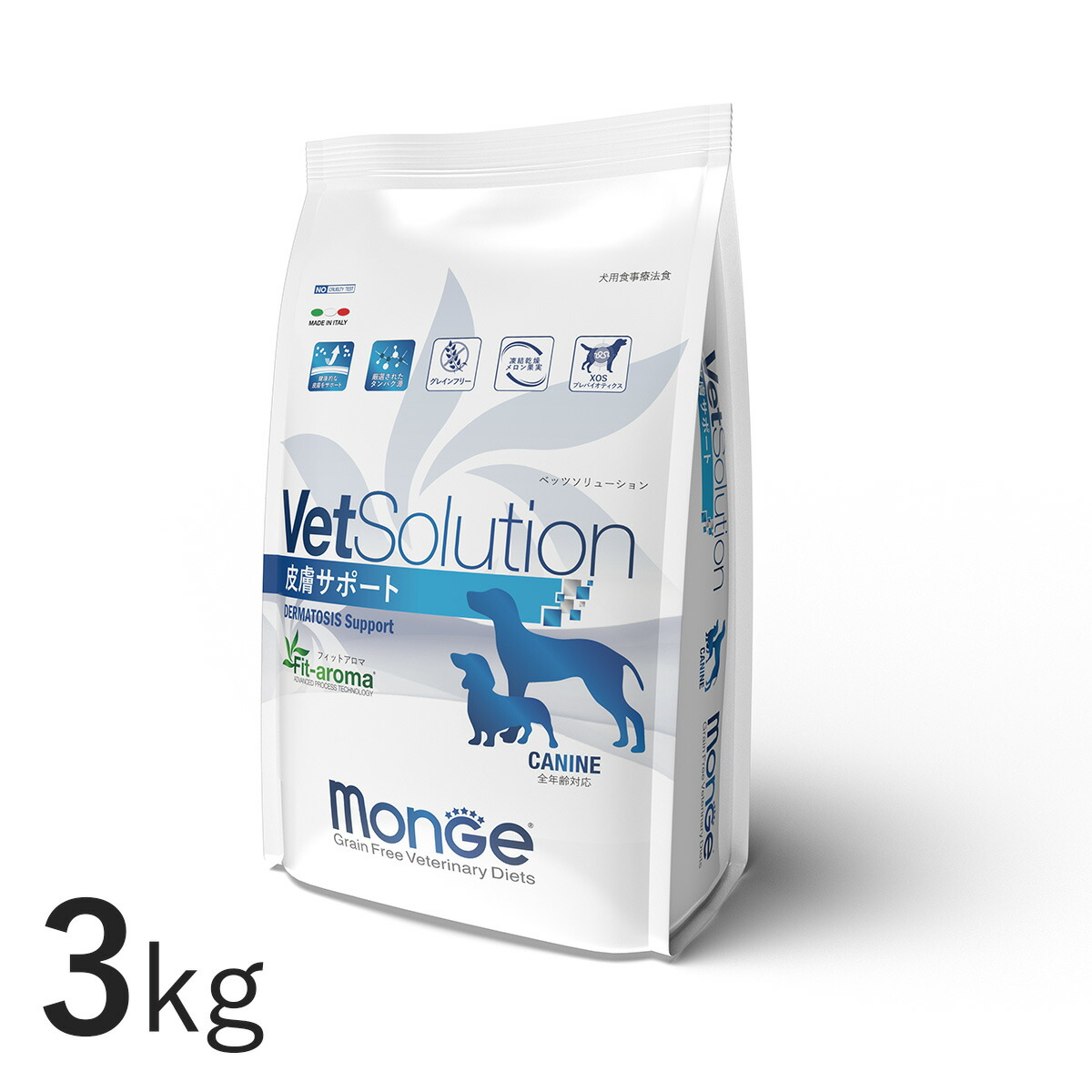 楽天市場】【新規格】VetSolution 犬用 皮膚サポート 3kg 【Monge