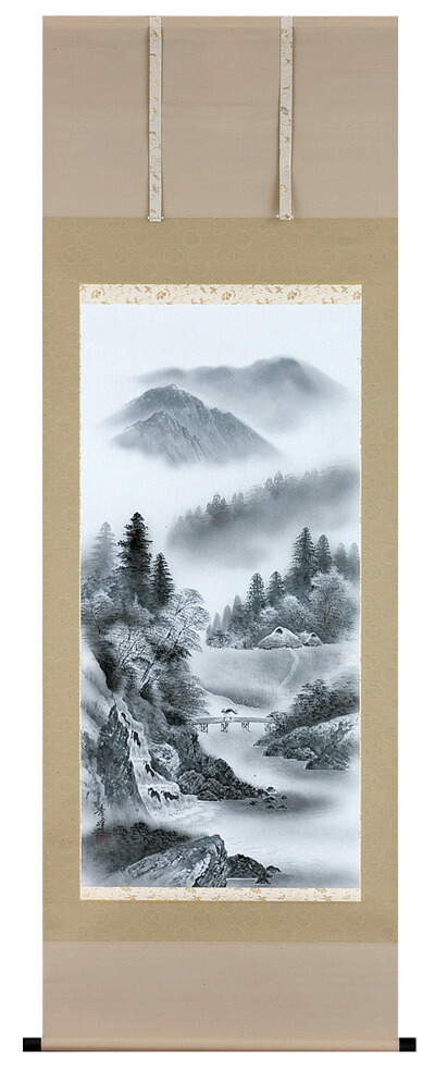 山水画 掛軸 嘉大 風景 山水画 掛軸 嘉大 風景 山水画 掛軸 墨絵 風景