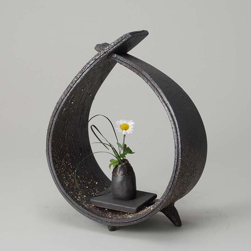 池坊 自由花 花器 生徒さんの作品 小品自由花 Jiyuka
