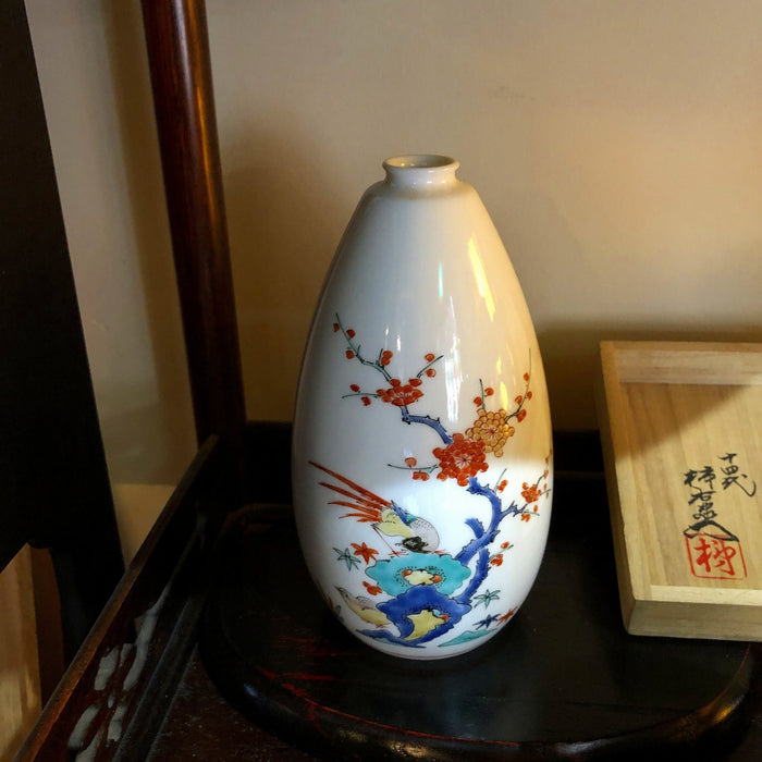 15代柿右衛門 錦 絵変わり 湯呑 2客 未使用品 十四代酒井田柿右衛門 作