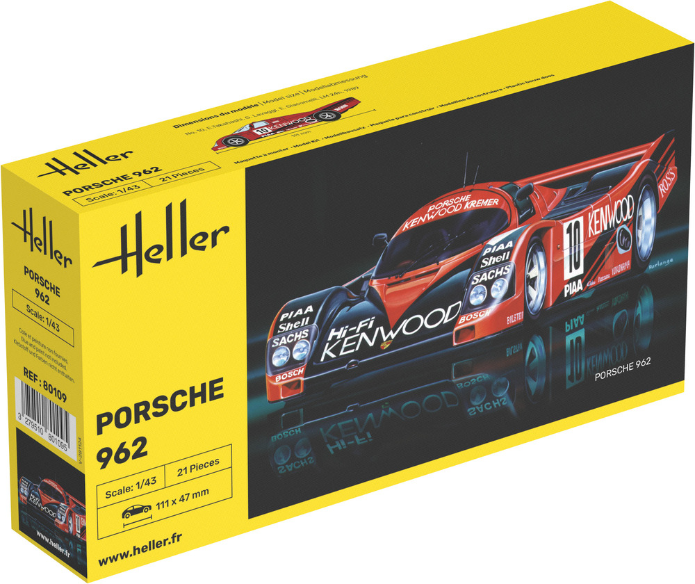 1/43 ポルシェ 962【HE80109:4545782126693】｜エレール(プラッツ