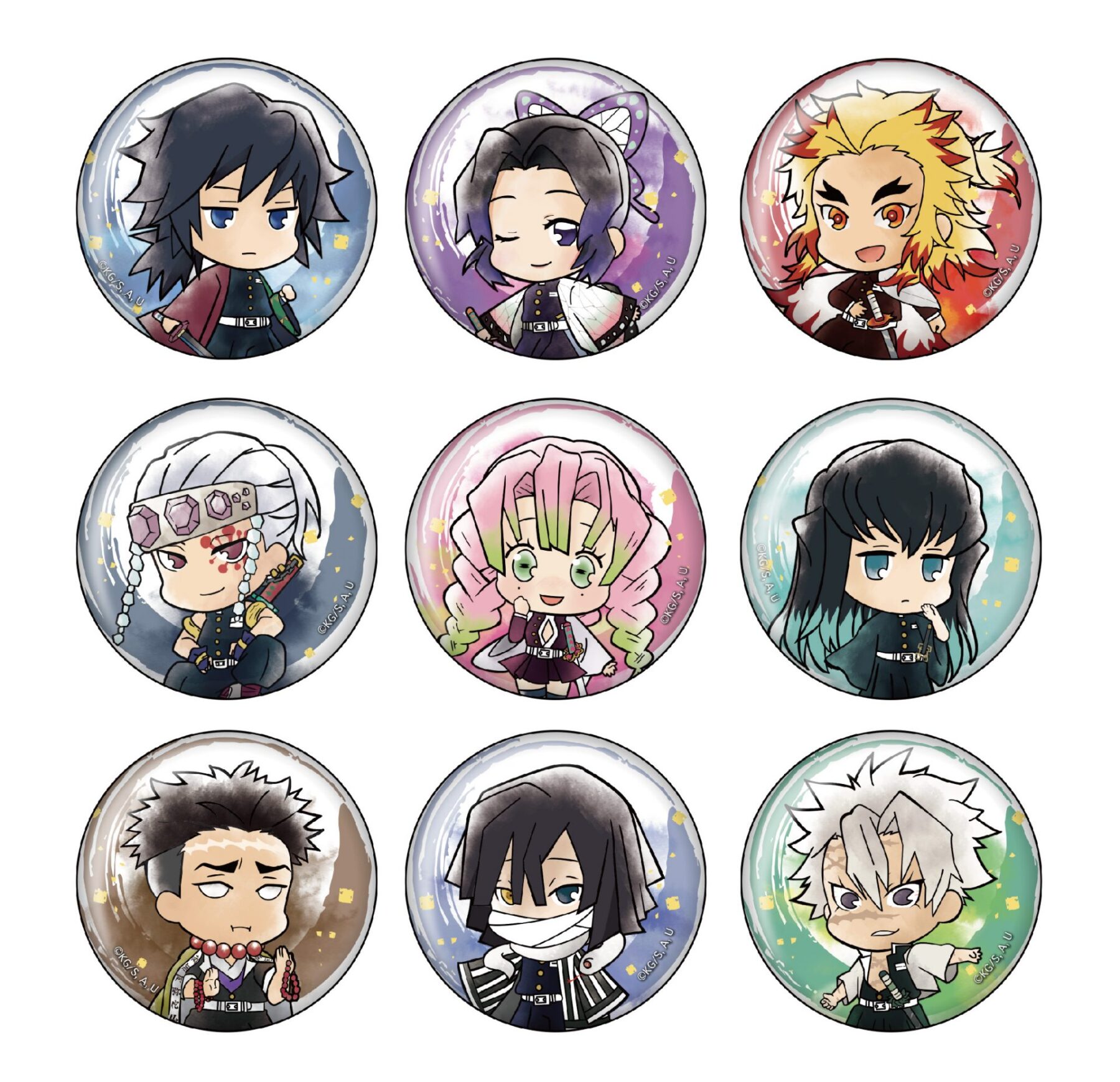 鬼滅の刃 プリロール プリマカロン ハート型缶バッジ 竈門禰豆子 鬼滅