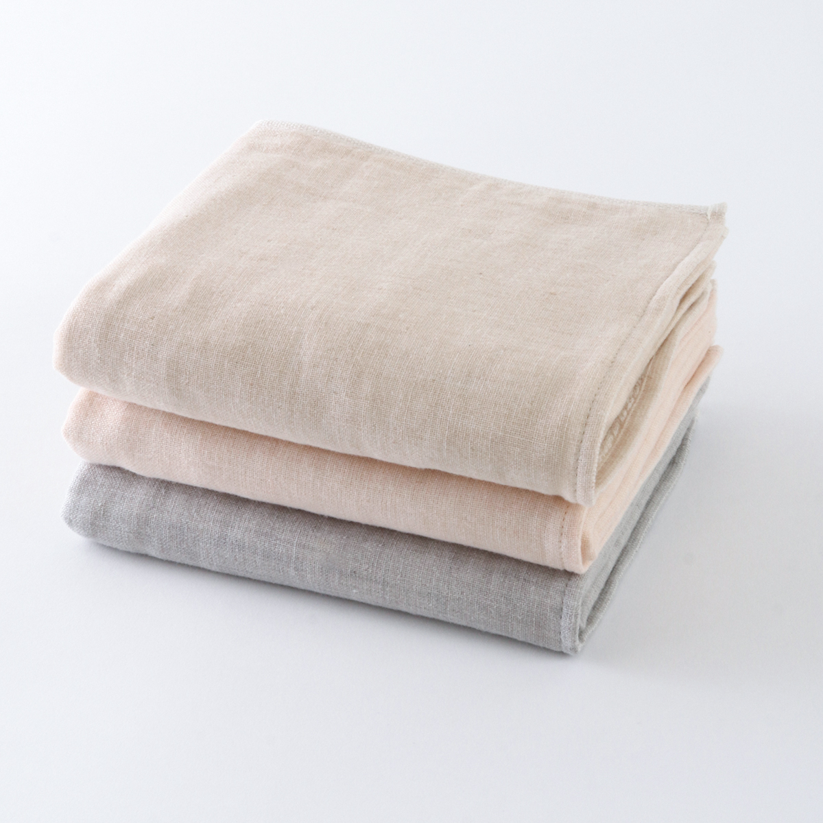 土染めオーガニックガーゼ フェイスタオル（8825F874）-ウチノタオル