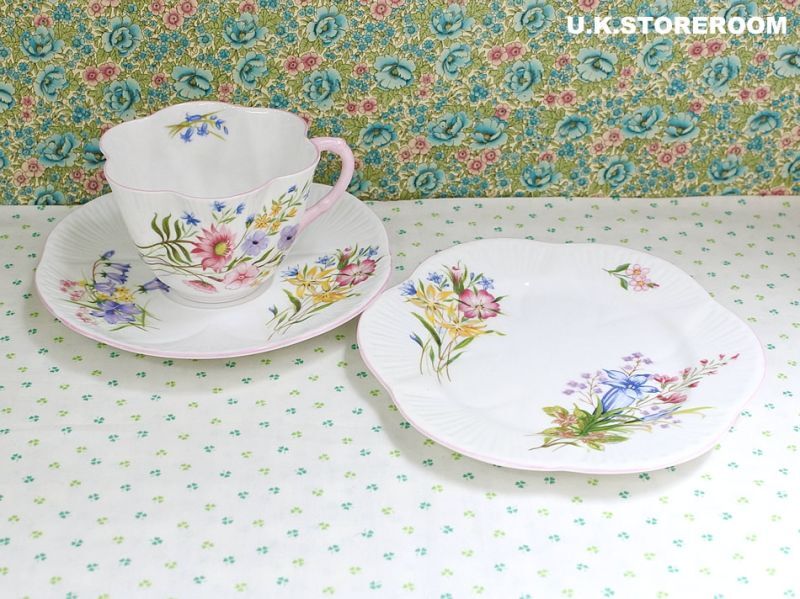 シェリー ワイルドフラワー 色とりどりの野花が可愛い コーヒーセット