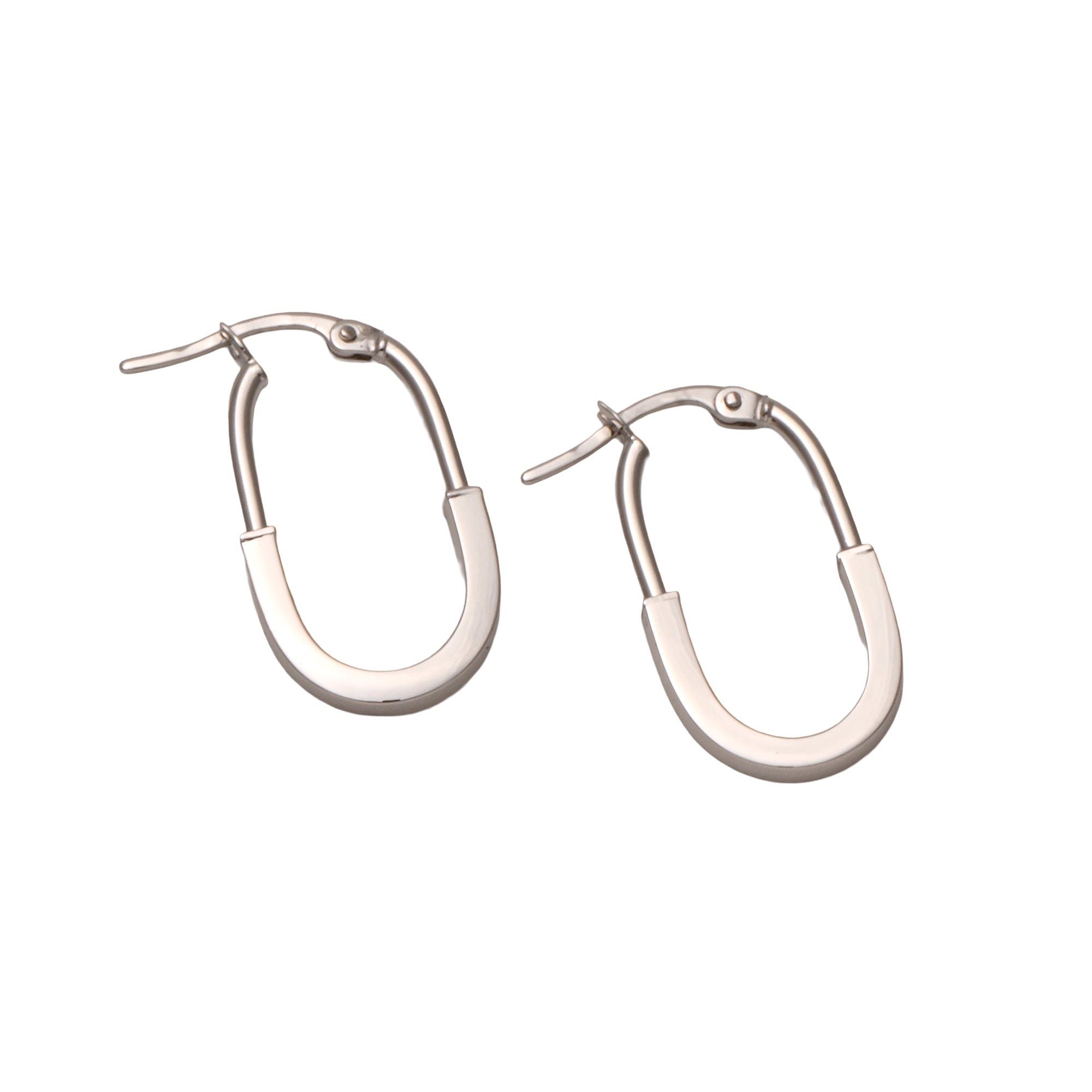 UNOAERRE K18ホワイトゴールドデザインフープピアス 31362 | UNOAERRE