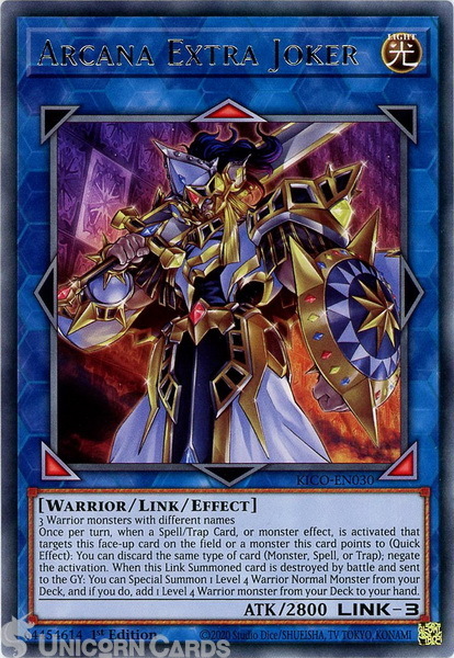 遊戯王 アルカナトライアンフジョーカー コレクターズレア 英語版 KICO