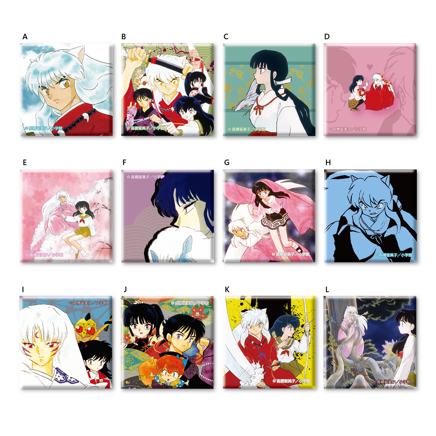 犬夜叉 スクエア缶バッジ 高橋留美子 るーみっくわーるど 殺生丸