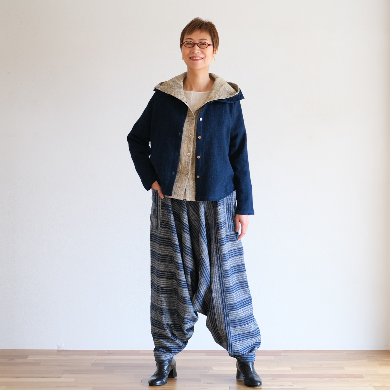 うさとの服 ムササビパンツ 藍染 usaato ウサト 6サイズ うさとの服