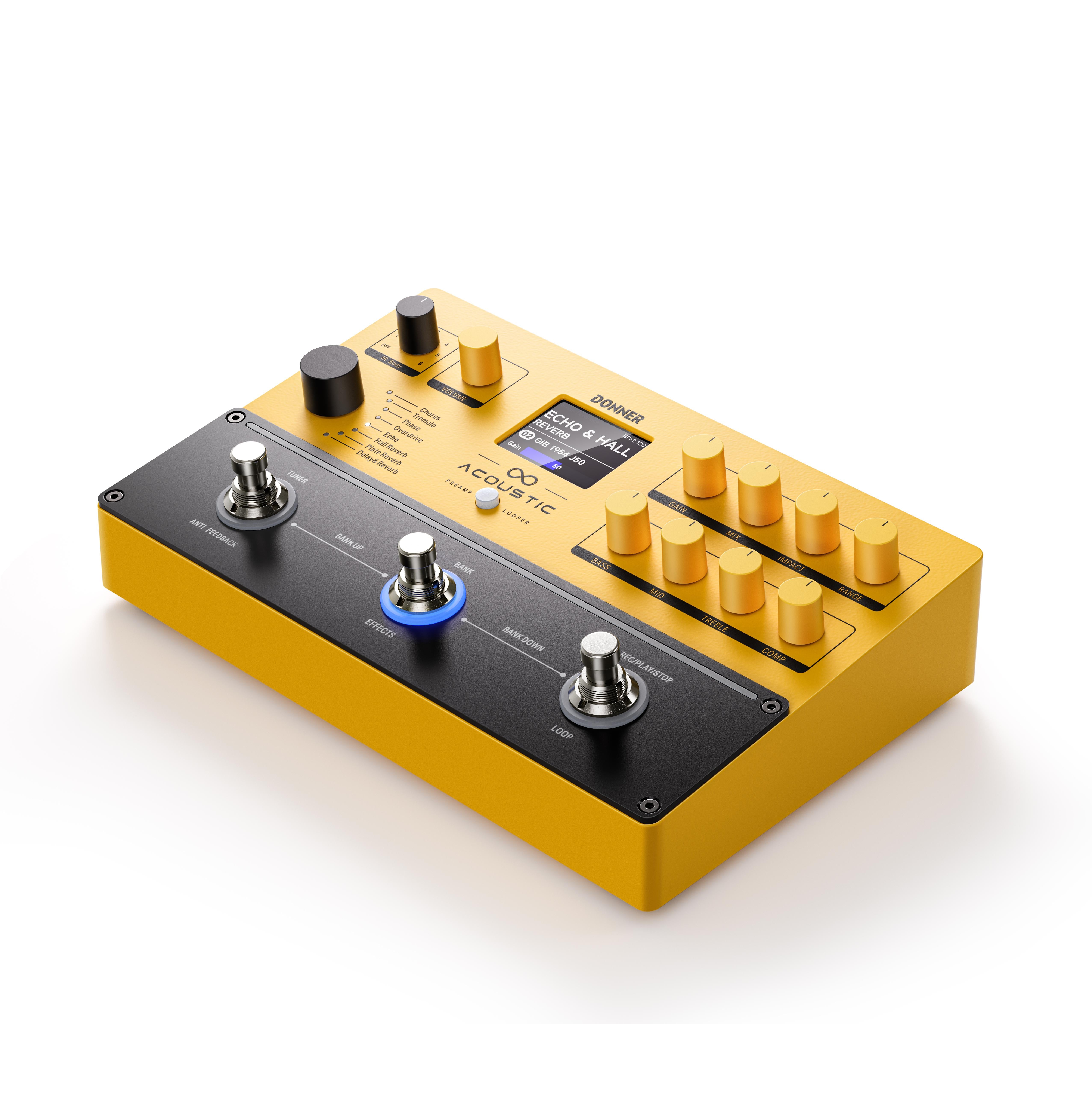 APL Acoustic Guitar Multi-Effect Pedal Donner
