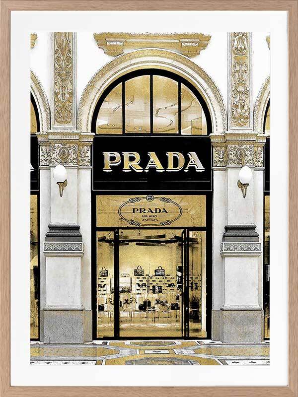 PRADA 店舗外観 アートフレーム Prada in Gold - Buy Fashion Themed