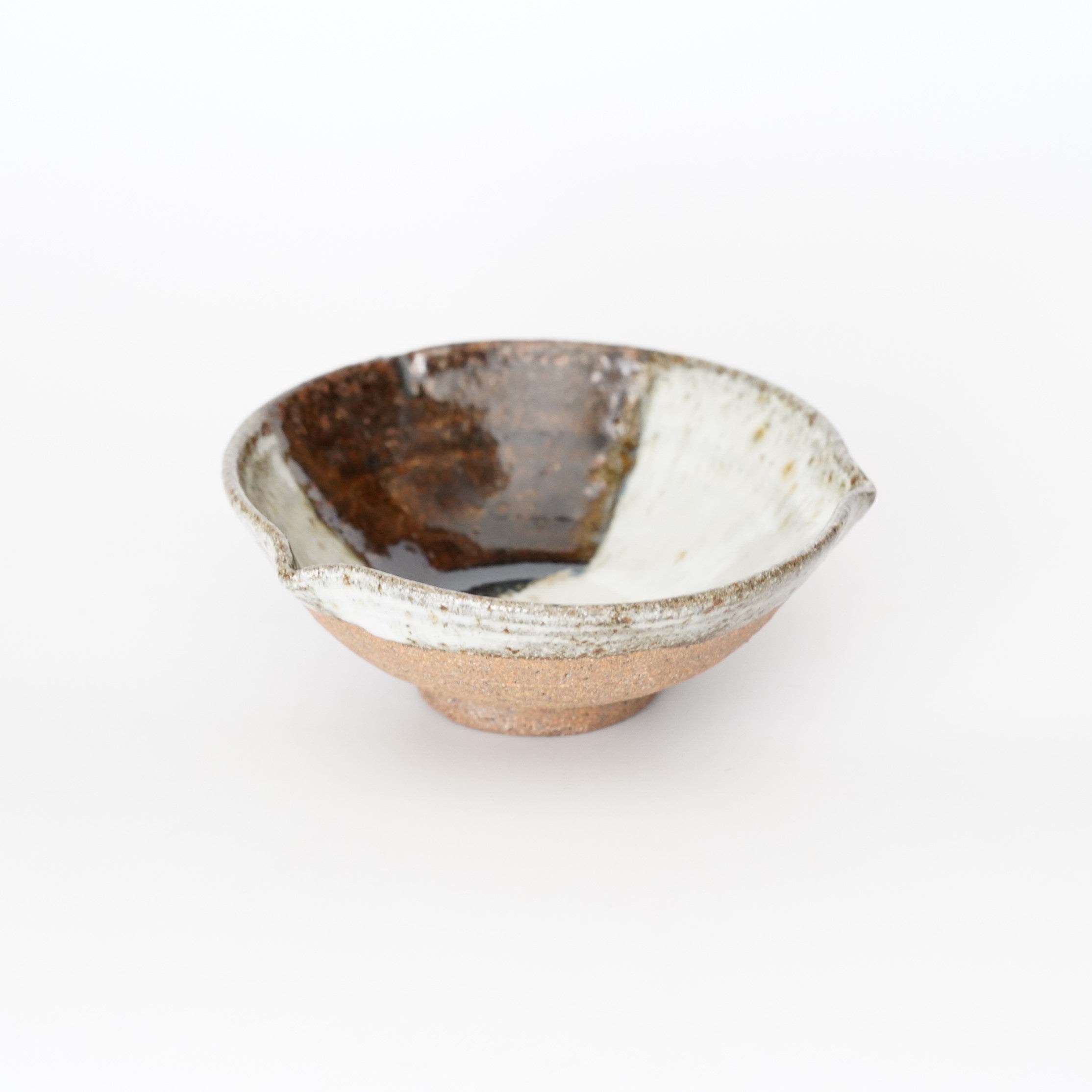 茶道具 唐津焼 古唐津 刷毛目 片口茶碗 C R7493 【公式通販】