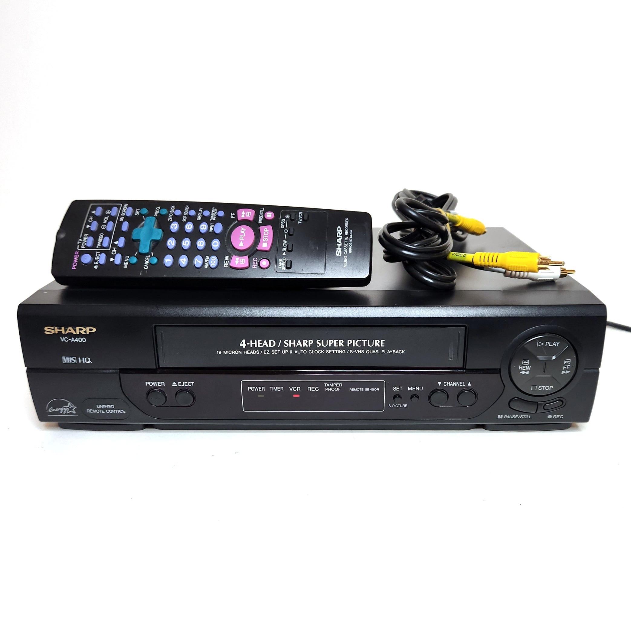 Sharp VC-A400U VCR, 4-Head VHS Player Recorder – VCR-DVD.com