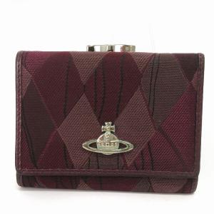 ヴィヴィアン ウエストウッド がま口 クロコ 折りたたみ 三つ折り財布