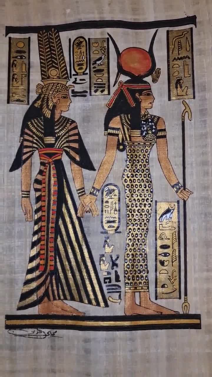 エジプトパピルス画イシス エジプトパピルス画イシス Amazon.co.jp