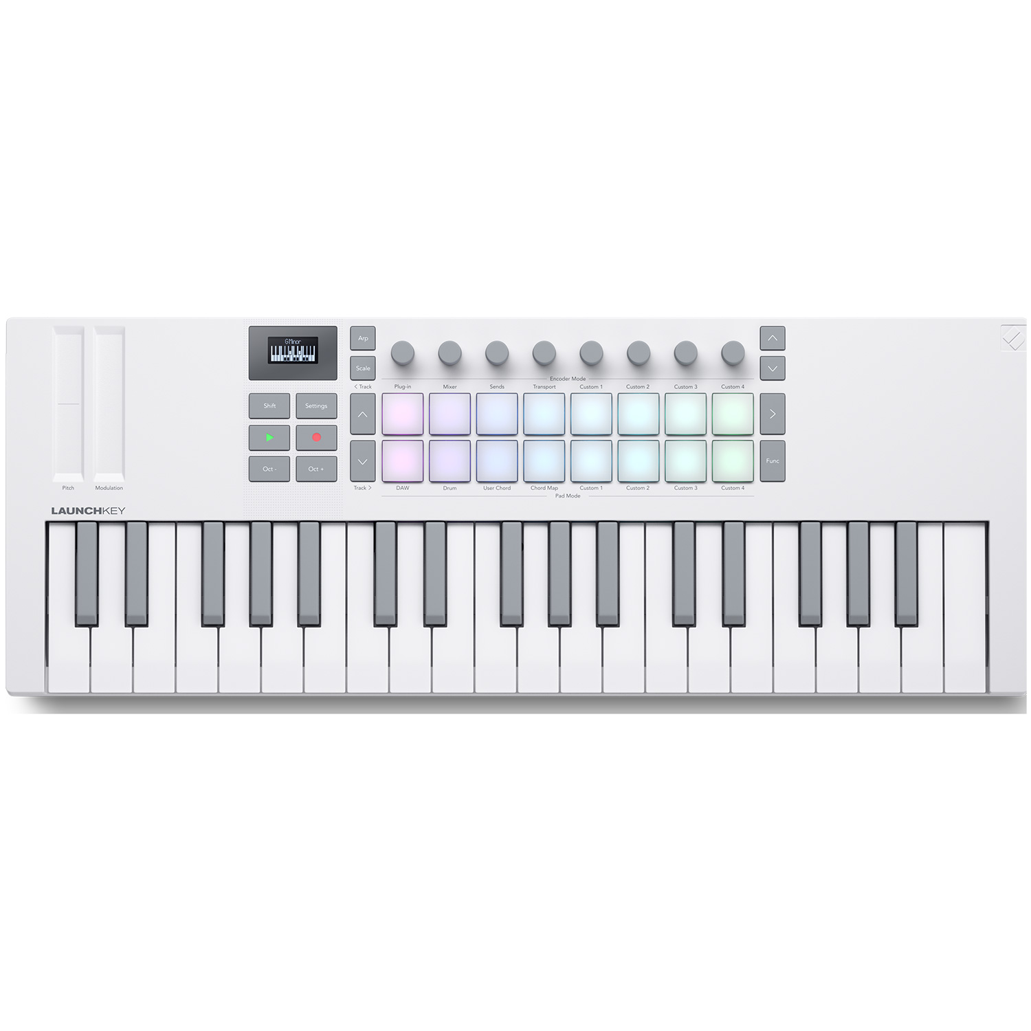 Novation Launchkey Mini 37 MK4 MIDI Keyboard Controller - White