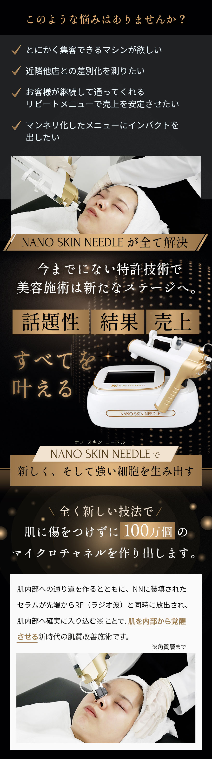 ダブル同時照射で肌を内側から覚醒させる》Nano Skin NEEDLE