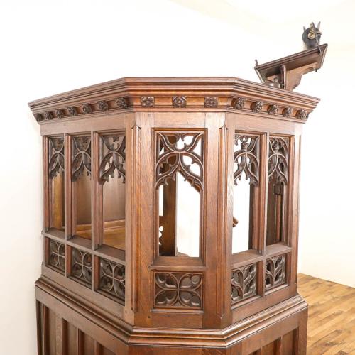 フレンチアンティーク プルピット 説教壇 オーク材 v_70205