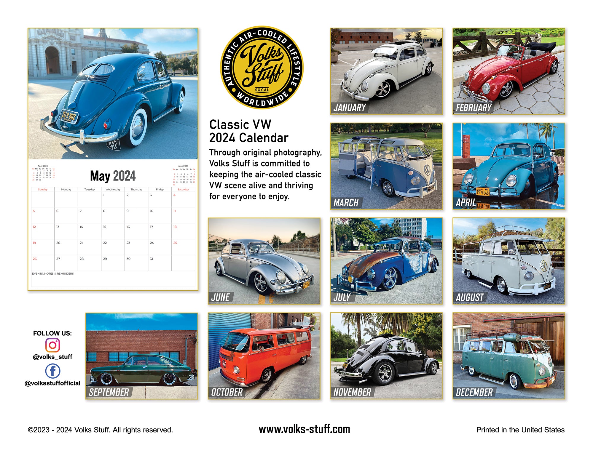 Classic Air-cooled VW 2024 Calendar – Volks Stuff