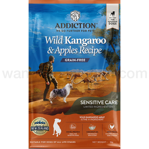 アディクション】ドッグフード ワイルドカンガルー&アップル 9kgの通販