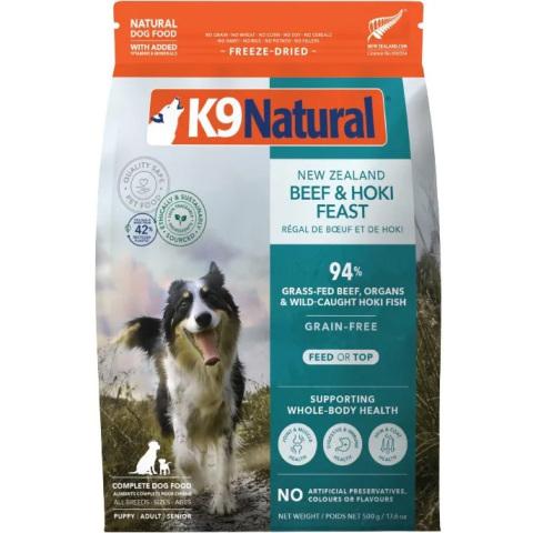 K9ナチュラル ビーフ＆ホキ・フィースト 500gの通販なら「わんにゃん