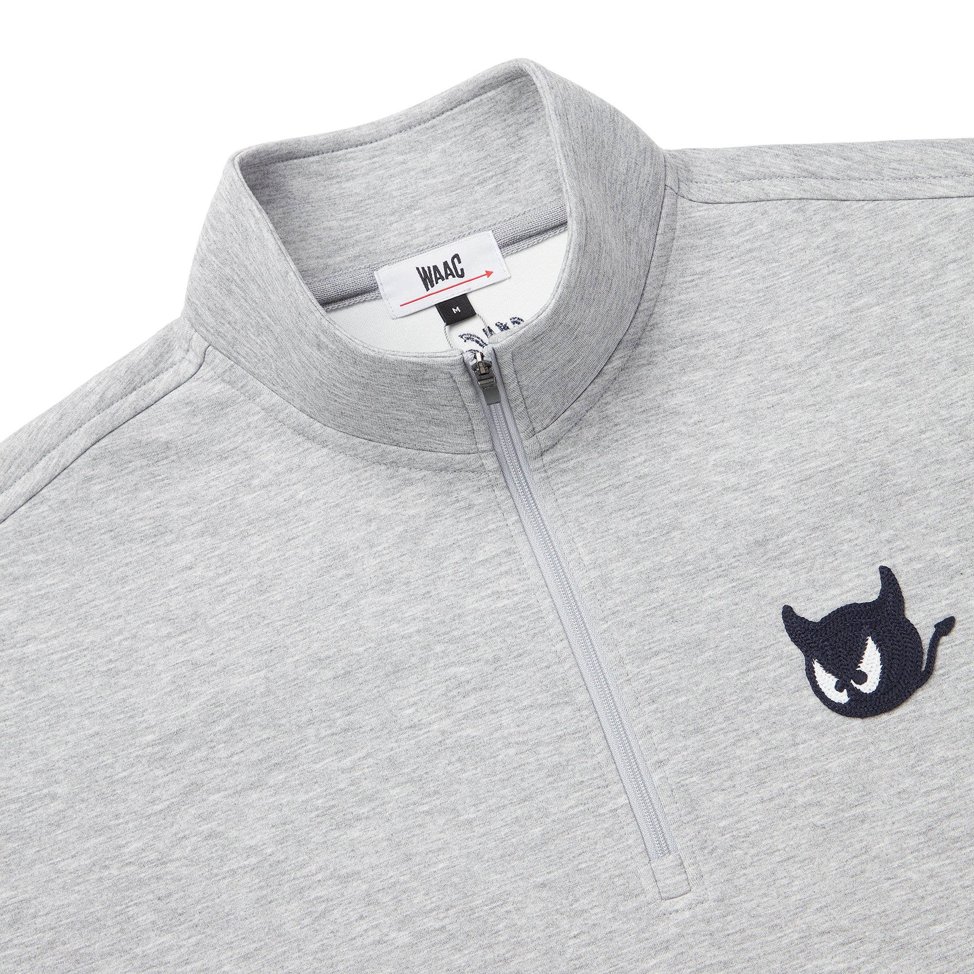 PEOPLE1 スウェット ハーフジップ ポップアップ グレー Mサイズ