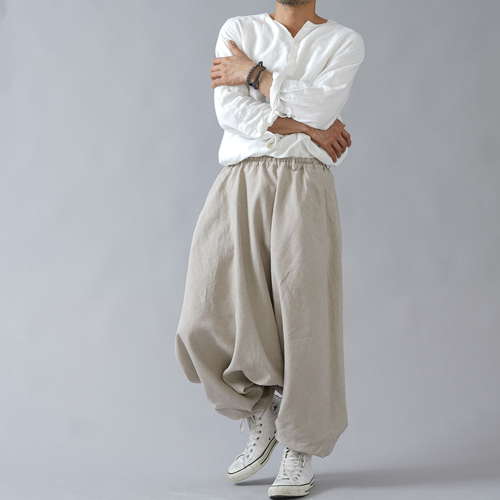 ワフ wafu メンズ サルエルパンツ wafu】リネン サルエルパンツ