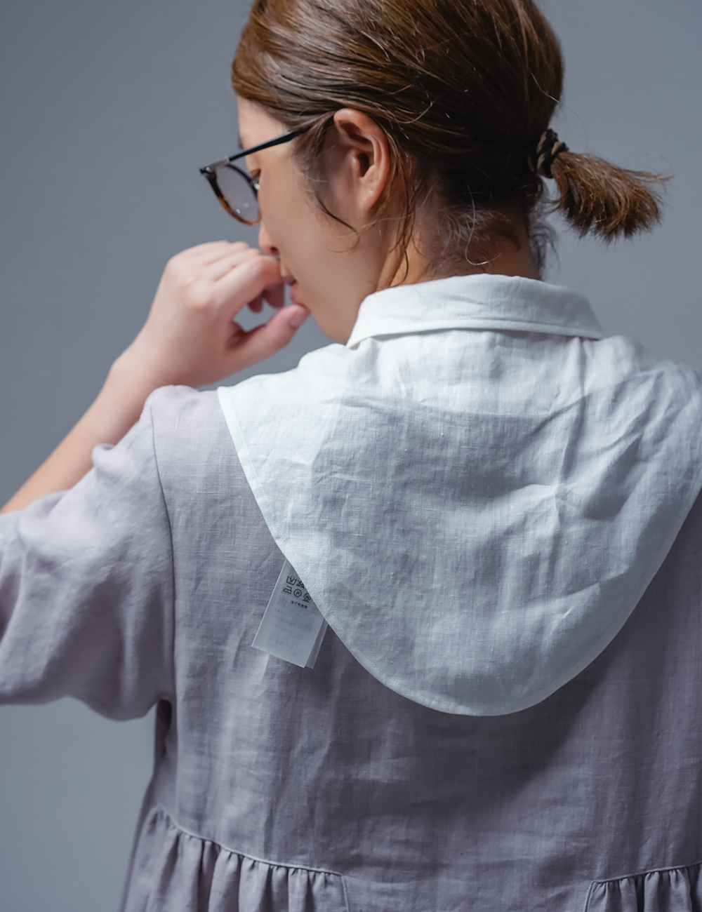 リネンつけ襟】キチンと派の シャツ襟 /3色展開 z008h