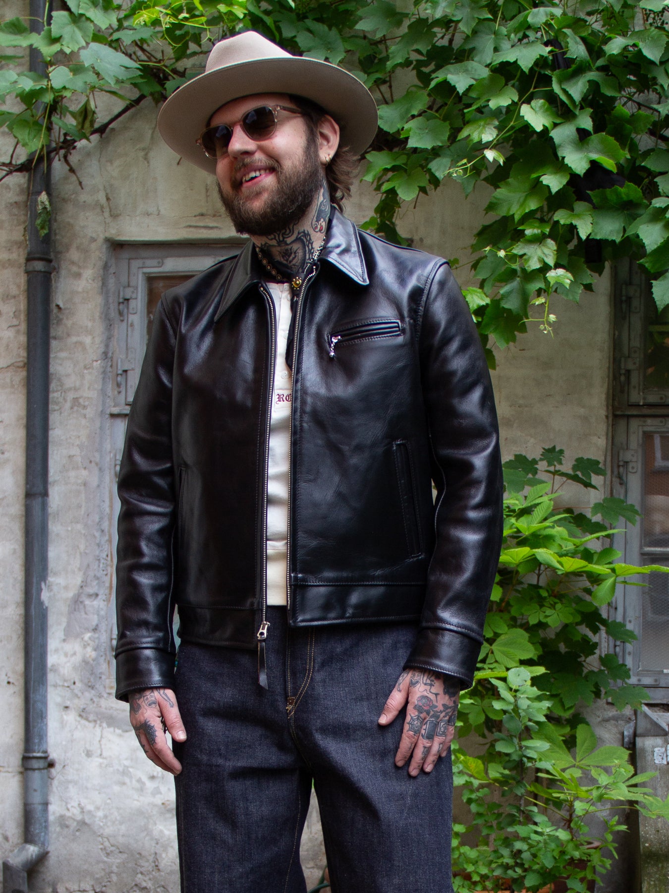 Aero Leather Clothing, 1930's Highwayman, Black Chromexcel