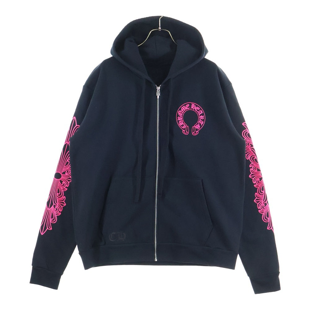 CHROME HEARTS(クロムハーツ) SWTSHRT HD ZIP 袖フローラル バック