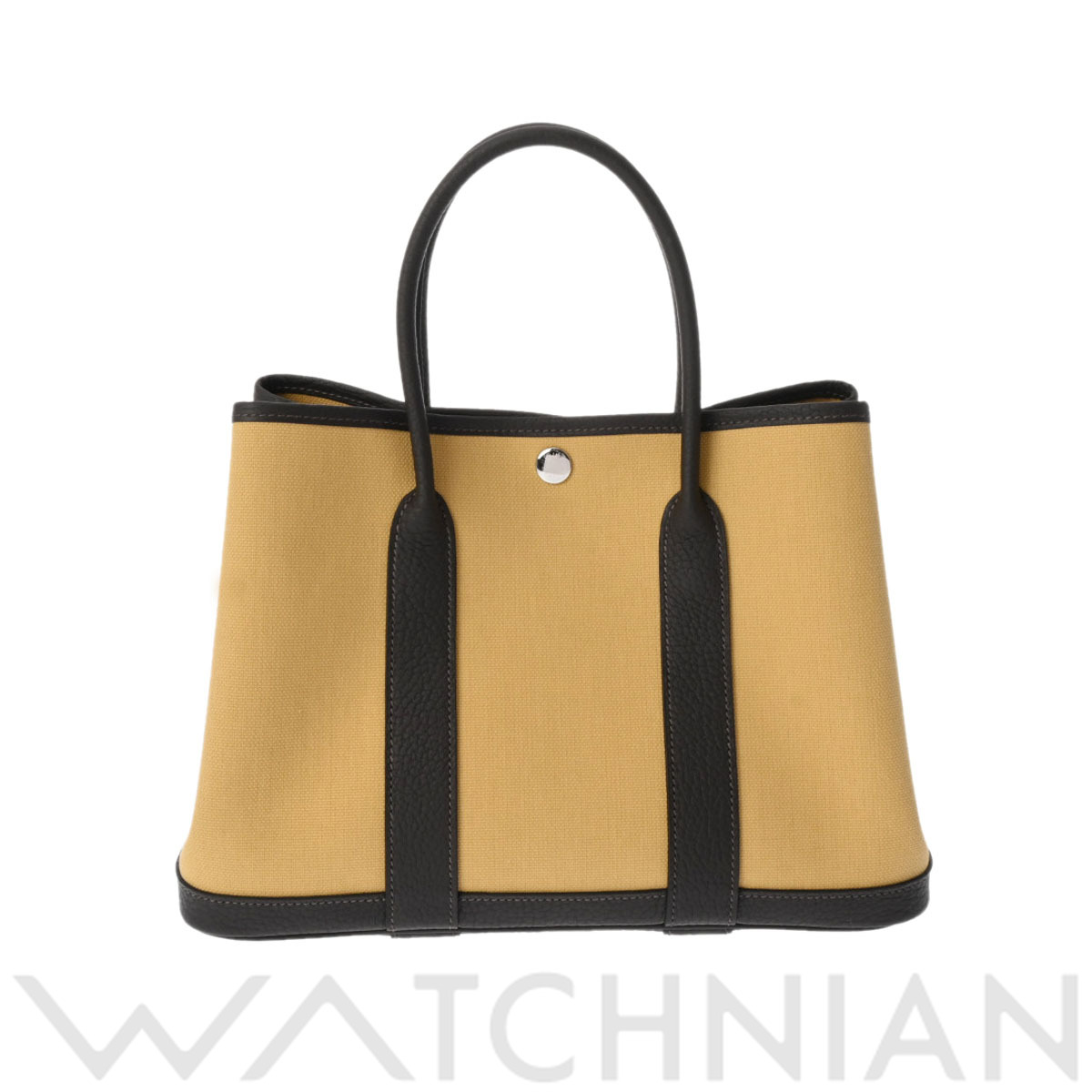 エルメス ガーデンパーティ TPM エベヌ/パイユ トワルミリタリー