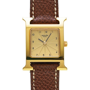 エルメス エトゥープ 腕時計 レディースウォッチ ゴールド Hウォッチ