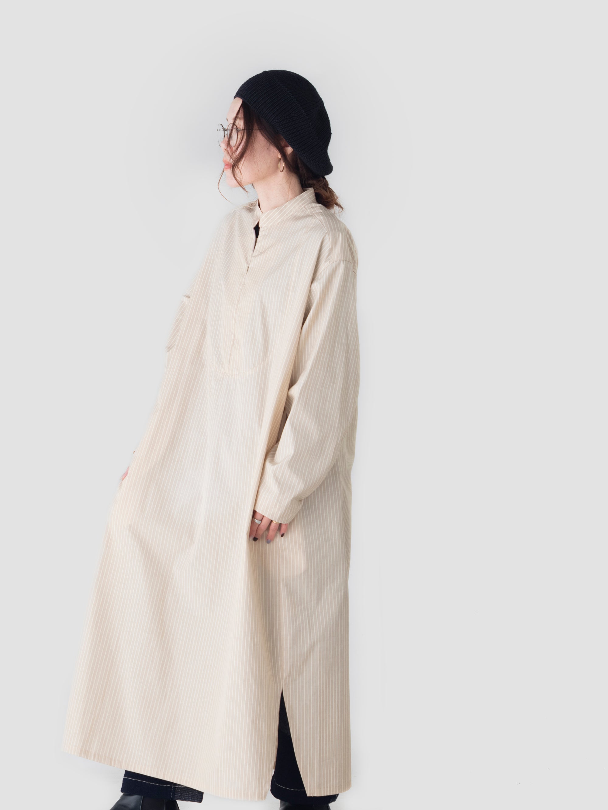 HW zip dress Stripe｜ASEEDONCLOUD